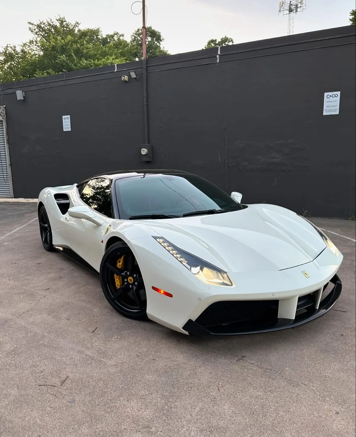 White Ferrari ceramic tint