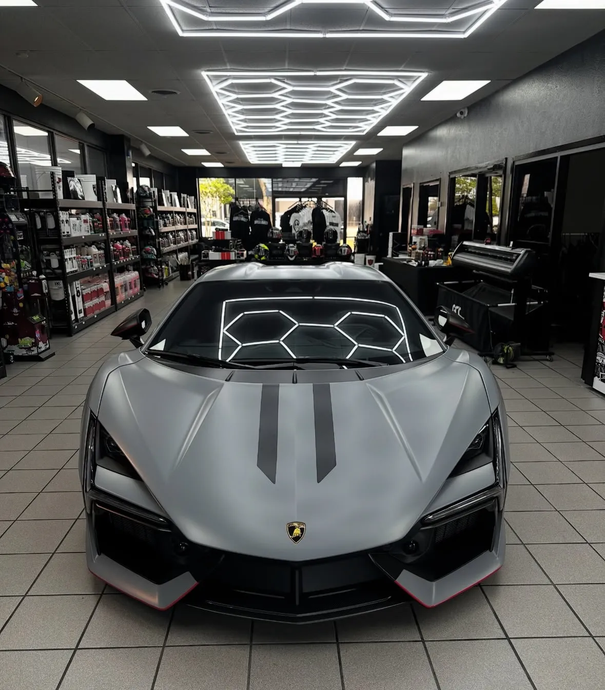 Lamborghini Revuelto front IWRAPS Fort Worth